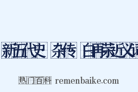 新五代史·杂传·白再荣近义词是什么意思的图片